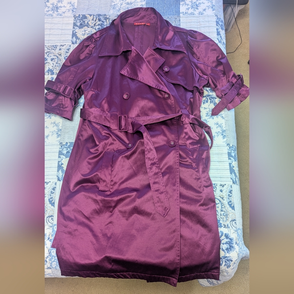 Elle Rich Purple Satin Blouse